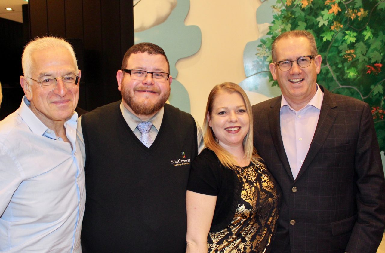 L to R: Jim Spatz, Chairman & CEO; Todd Young ( Concierge ); Diane Munroe ( Concierge ) and Gordon Laing - President & COO